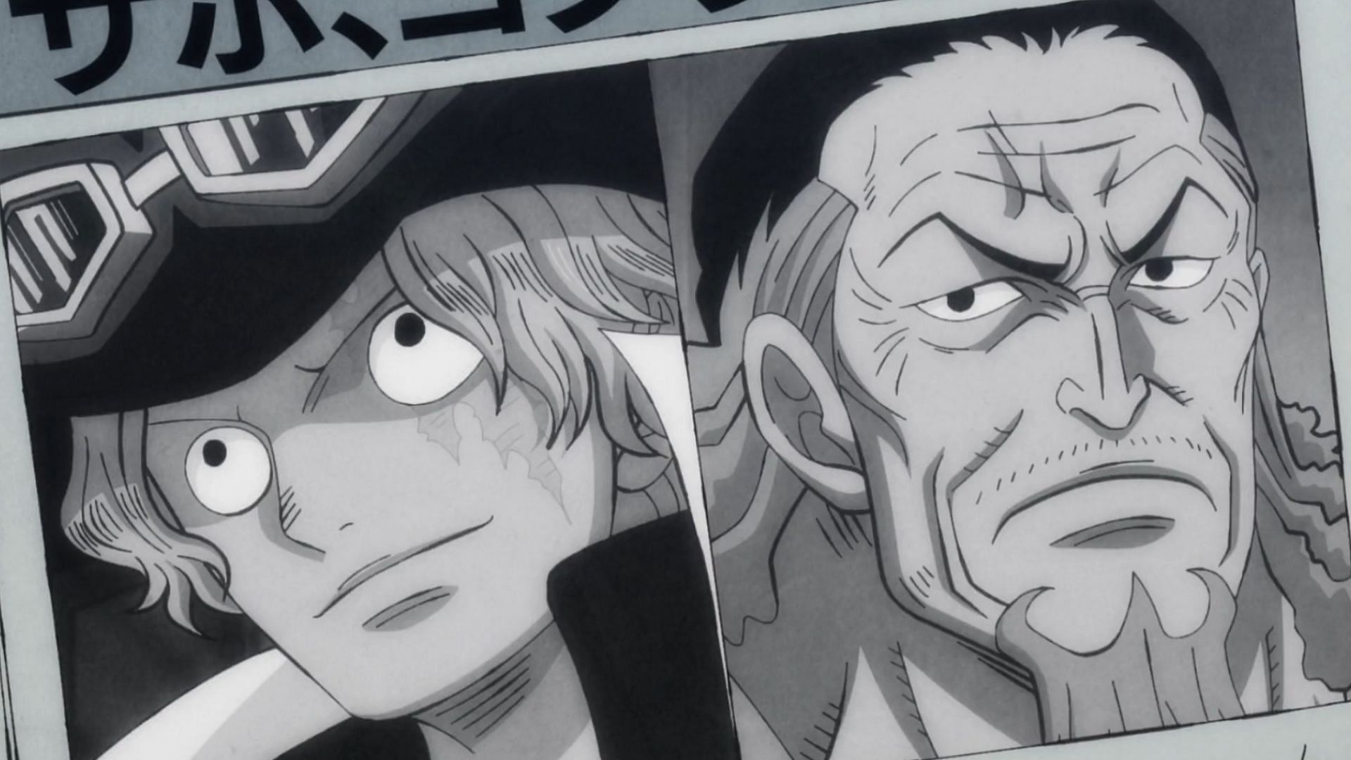 Newspaper article on King Cobra's assassination as seen in One Piece anime (Image via Toei Animation)